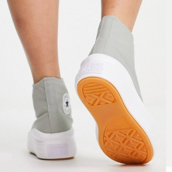 Converse CTAS Move Hi Platform Sneakers Slate Sage - Picture 3 of 6